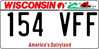WI license plate 154VFF