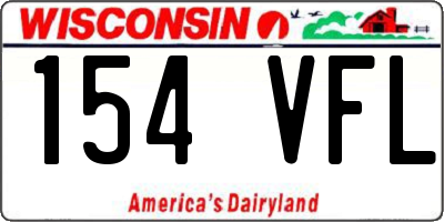 WI license plate 154VFL