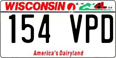 WI license plate 154VPD