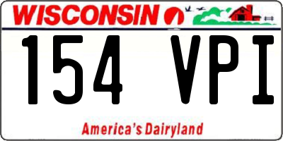 WI license plate 154VPI