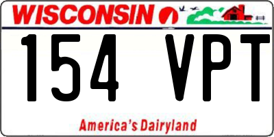 WI license plate 154VPT
