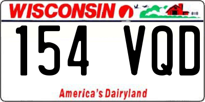 WI license plate 154VQD
