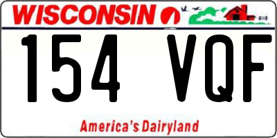 WI license plate 154VQF