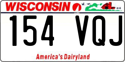 WI license plate 154VQJ