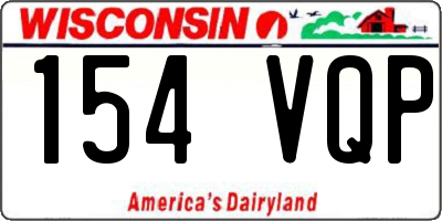 WI license plate 154VQP