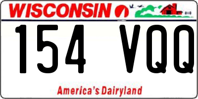 WI license plate 154VQQ
