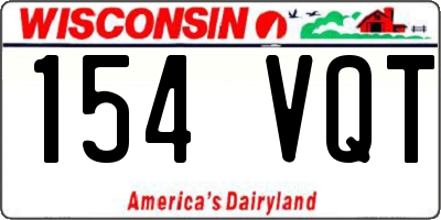 WI license plate 154VQT
