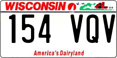 WI license plate 154VQV