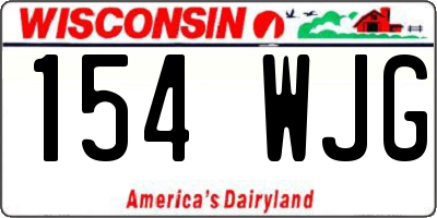 WI license plate 154WJG