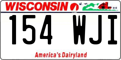 WI license plate 154WJI
