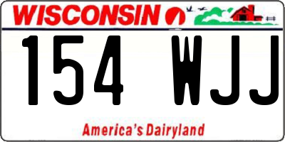 WI license plate 154WJJ