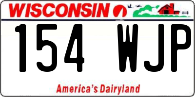 WI license plate 154WJP