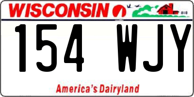 WI license plate 154WJY