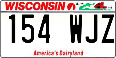 WI license plate 154WJZ