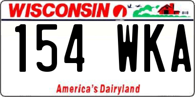 WI license plate 154WKA
