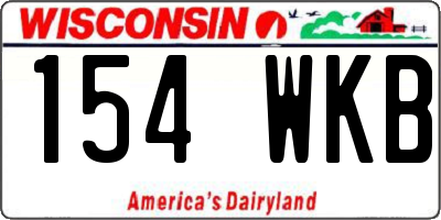 WI license plate 154WKB
