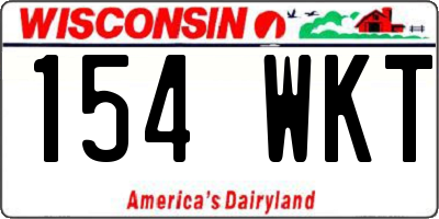 WI license plate 154WKT