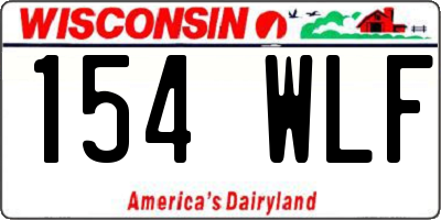 WI license plate 154WLF