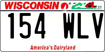 WI license plate 154WLV