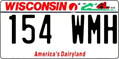WI license plate 154WMH