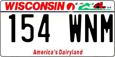 WI license plate 154WNM