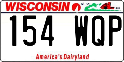 WI license plate 154WQP