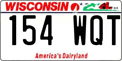 WI license plate 154WQT