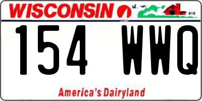 WI license plate 154WWQ