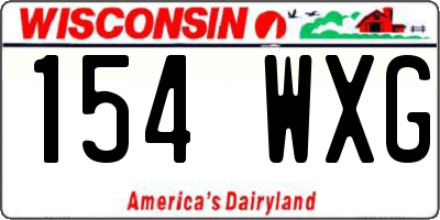 WI license plate 154WXG