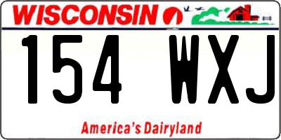 WI license plate 154WXJ