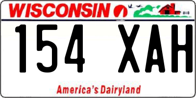 WI license plate 154XAH