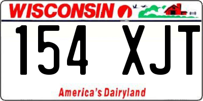 WI license plate 154XJT