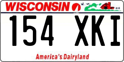 WI license plate 154XKI