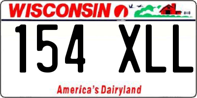WI license plate 154XLL