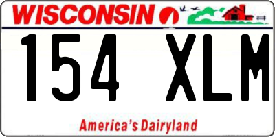 WI license plate 154XLM
