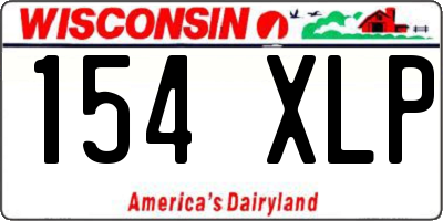 WI license plate 154XLP