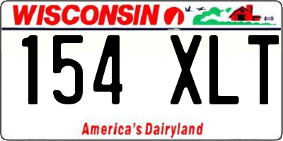 WI license plate 154XLT