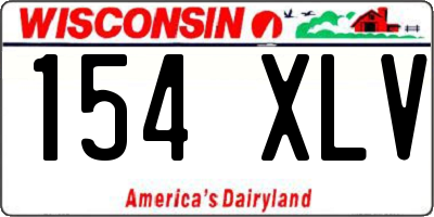 WI license plate 154XLV