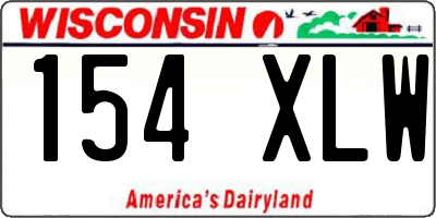 WI license plate 154XLW