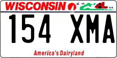 WI license plate 154XMA