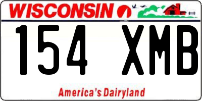 WI license plate 154XMB
