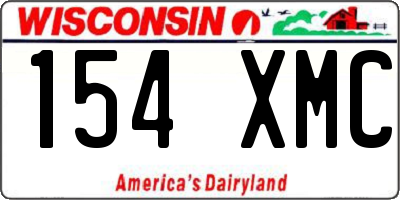 WI license plate 154XMC
