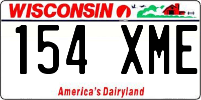WI license plate 154XME