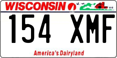 WI license plate 154XMF