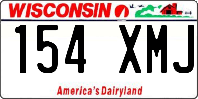 WI license plate 154XMJ