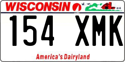 WI license plate 154XMK