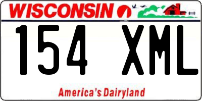 WI license plate 154XML