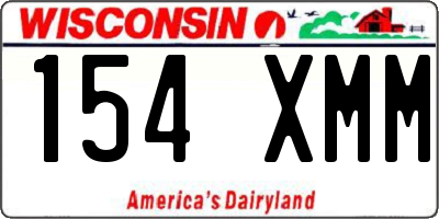 WI license plate 154XMM