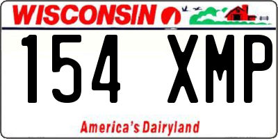 WI license plate 154XMP