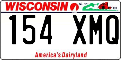 WI license plate 154XMQ